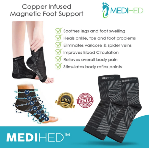 Medihed™ Official Retailer – Copper Infused Magnetic Foot Support Compression