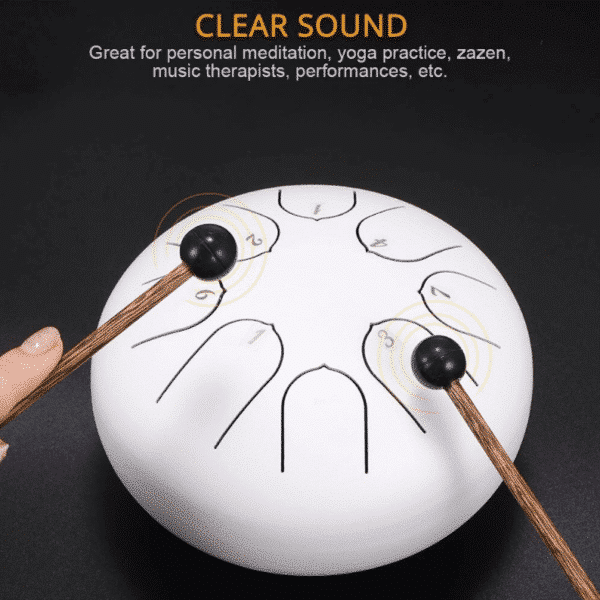Harmonixdrum® Official Retailer – Classic Steel Tongue Drum 8 Tone