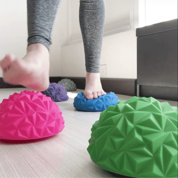 Yoga Half Ball Water Cube Diamond Pattern Foot Massage Ball